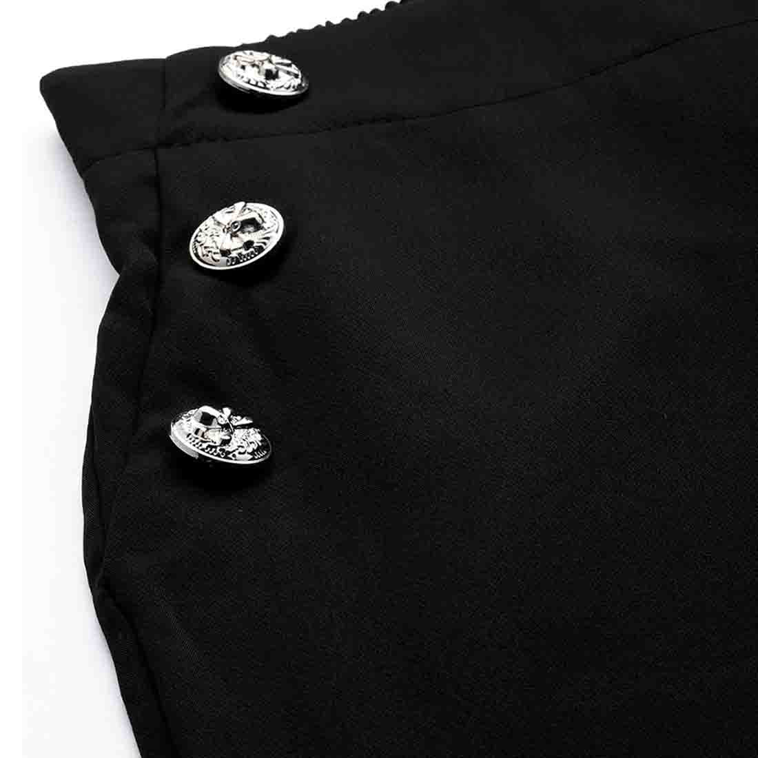 semi casual straight pants#color_black