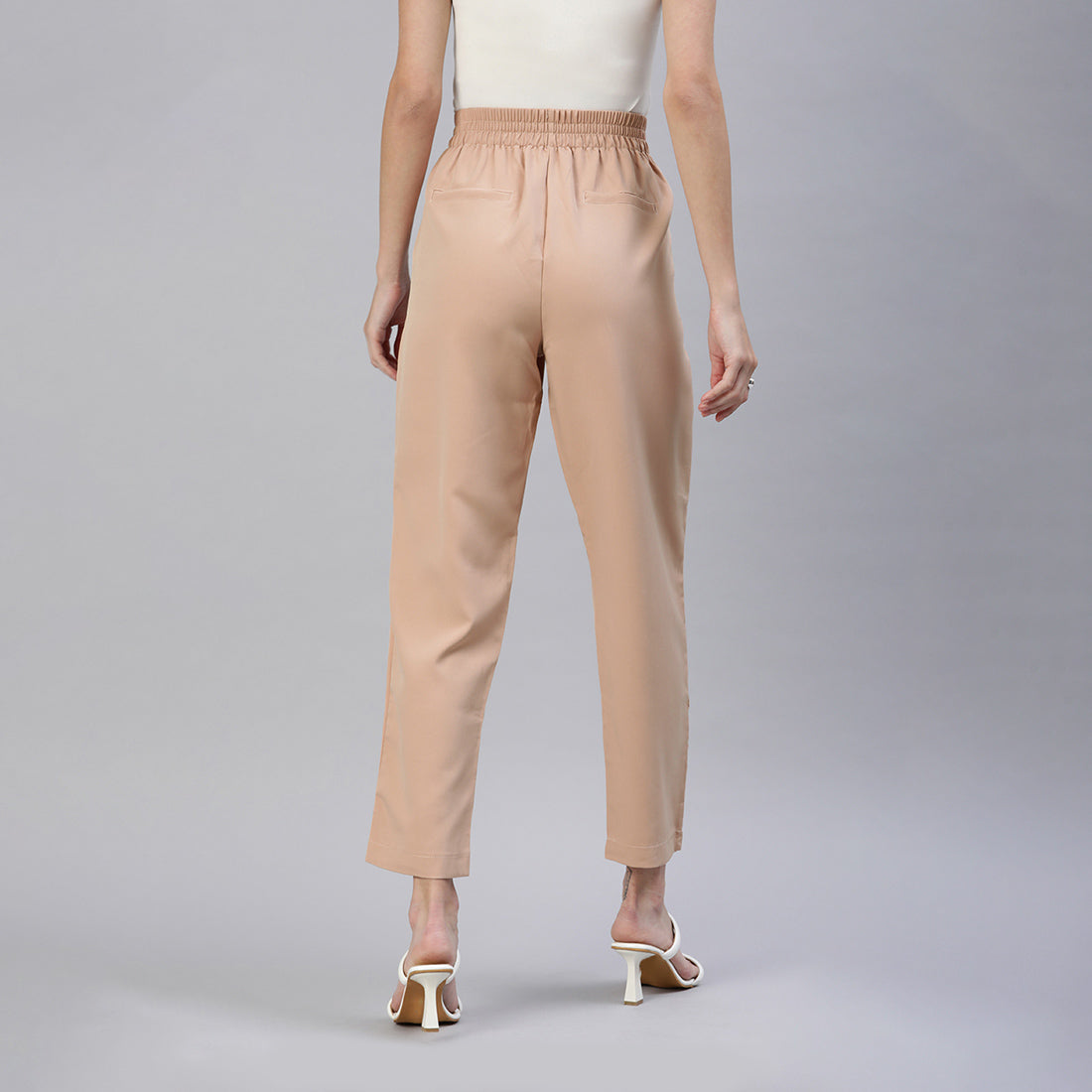 semi casual straight pants#color_peach