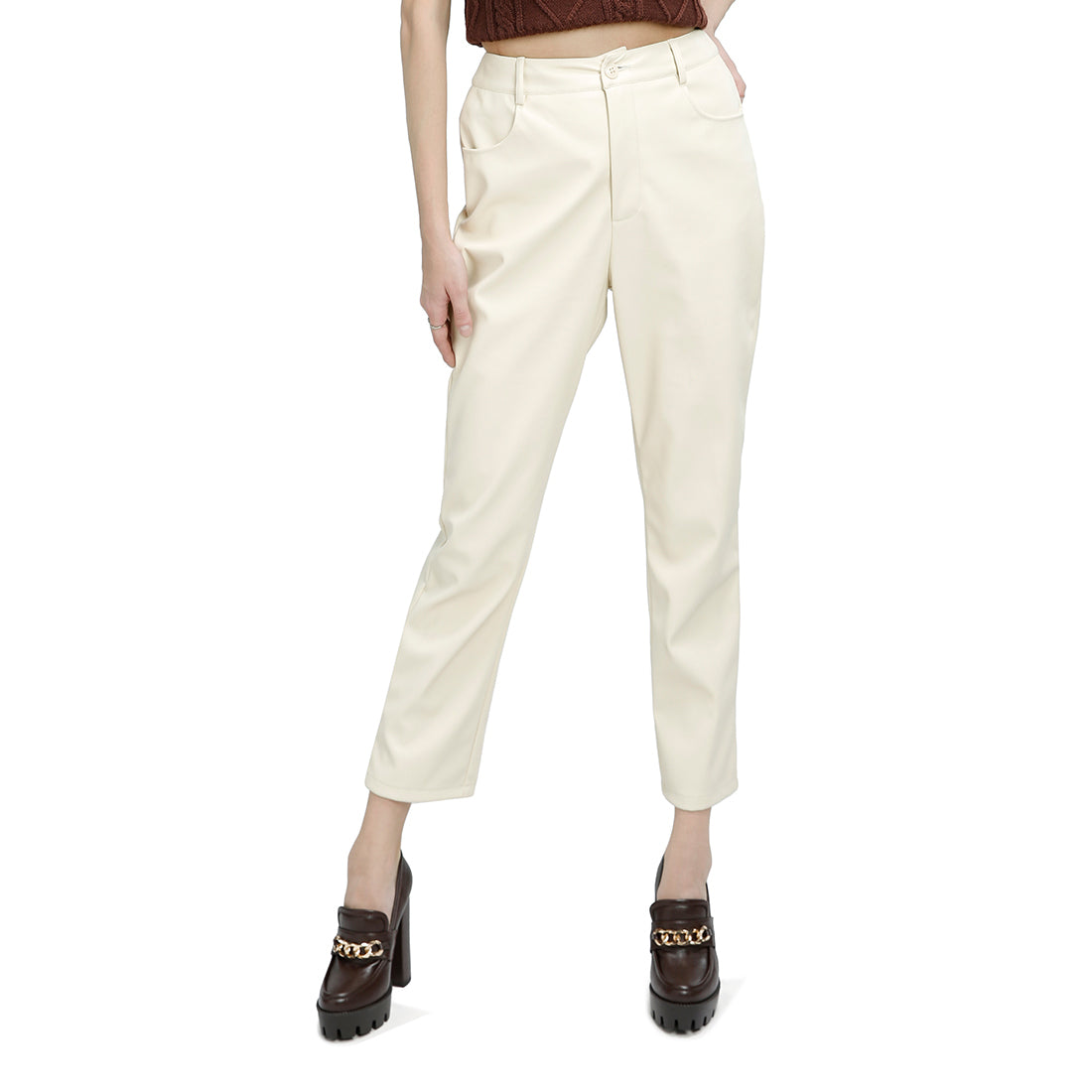 cream straight pants#color_cream