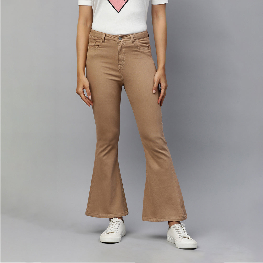 high waist wide leg pants#color_camel