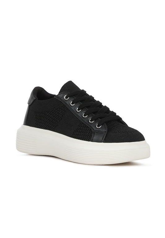 Shimmer Sneakers in Metallic Black - Black