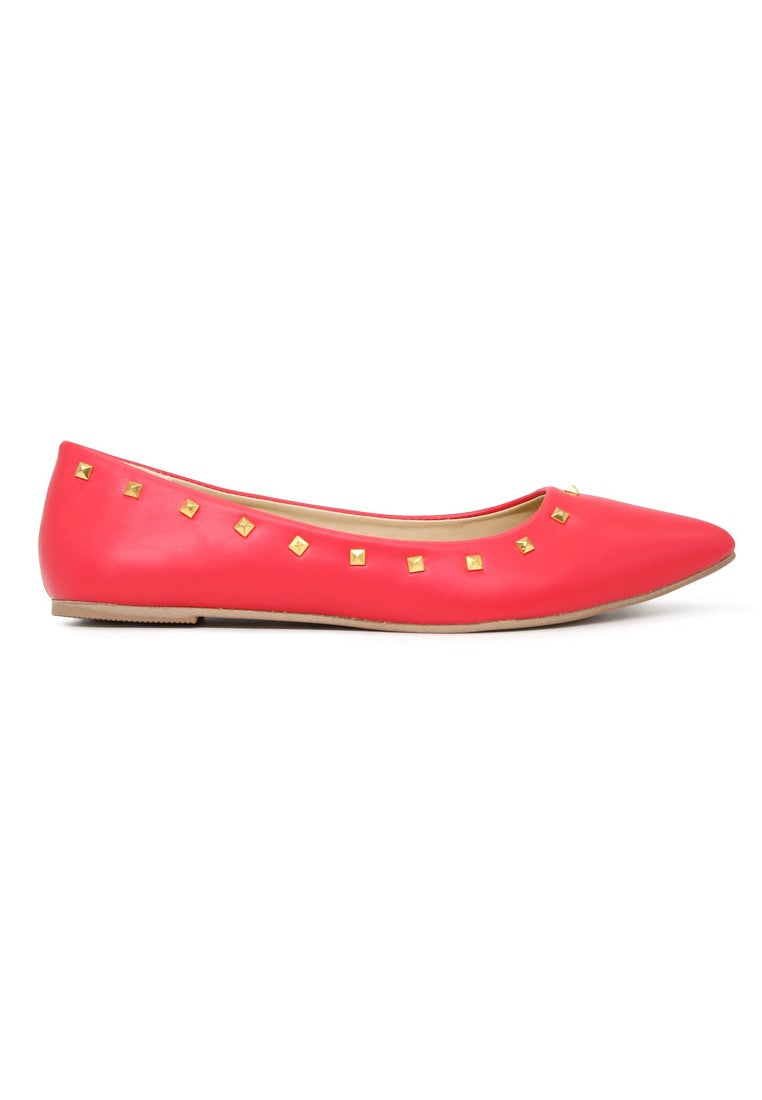 Red Fashion Ballerinas - Red