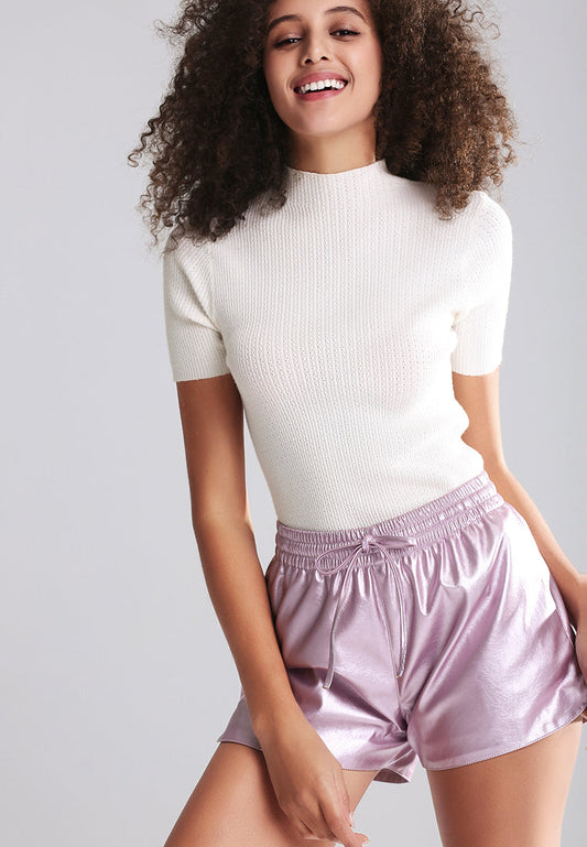 Metallic shorts - Pink