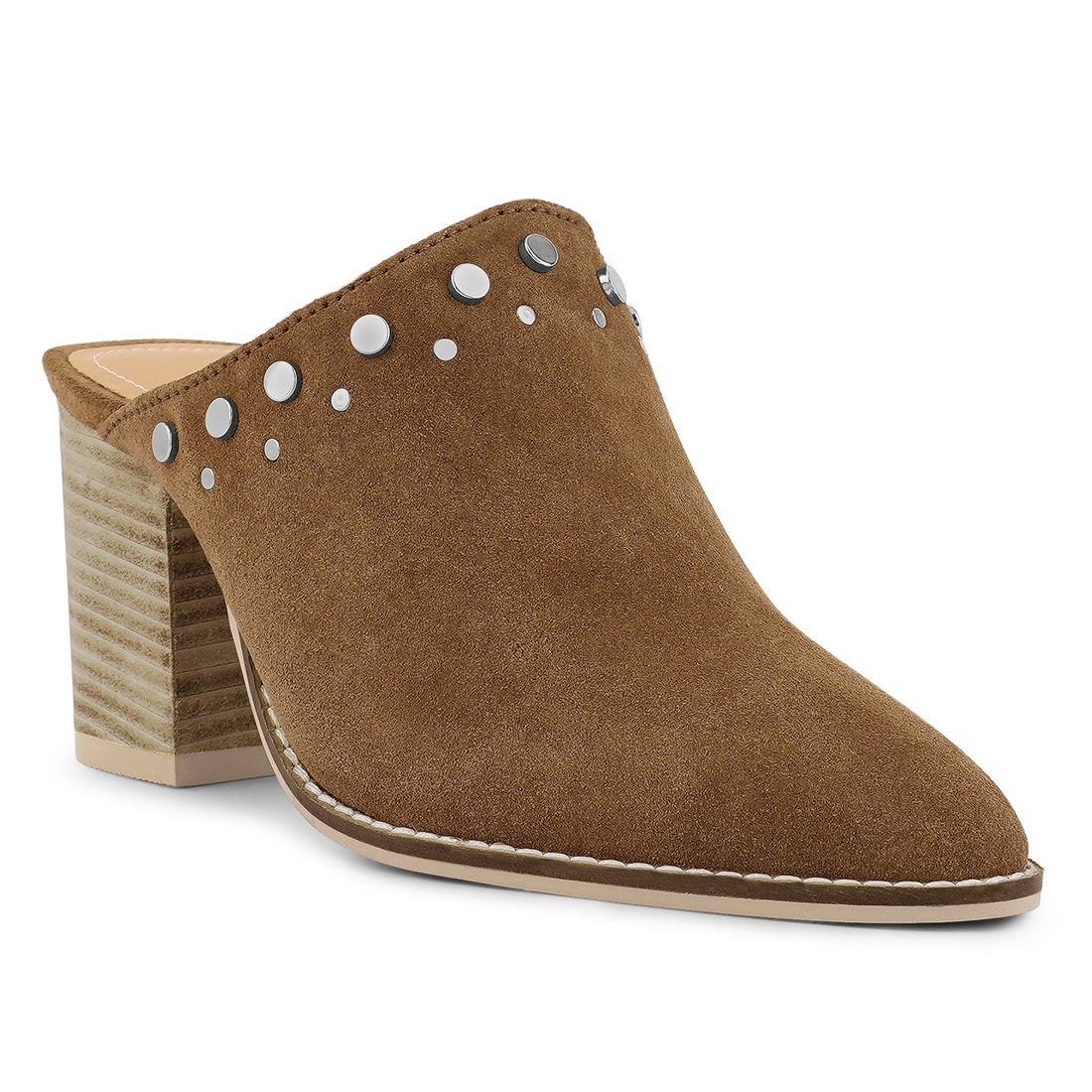 stacked heel mules#color_tan