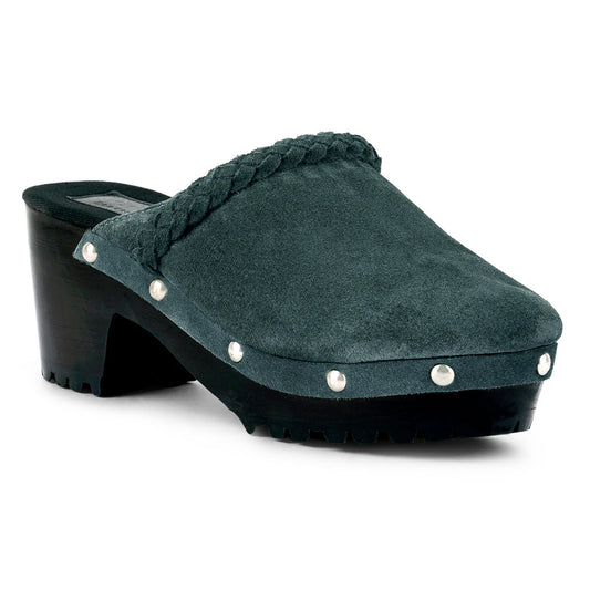 Fine Suede Leather Clogs