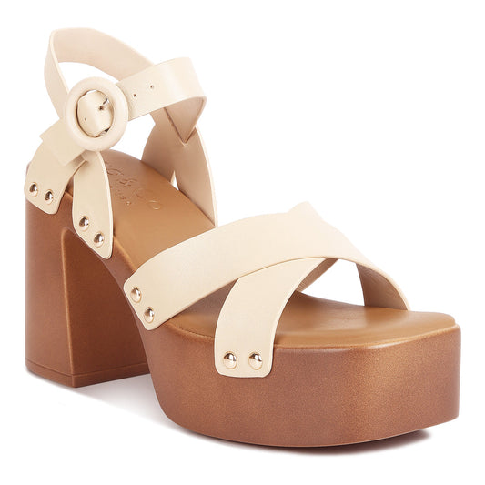 cross strap embellished heels#color_beige