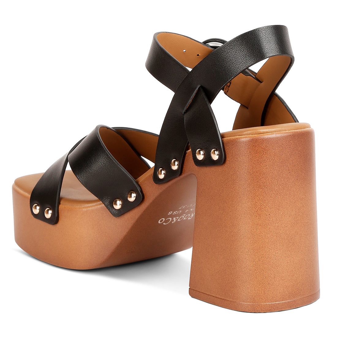 cross strap embellished heels#color_black