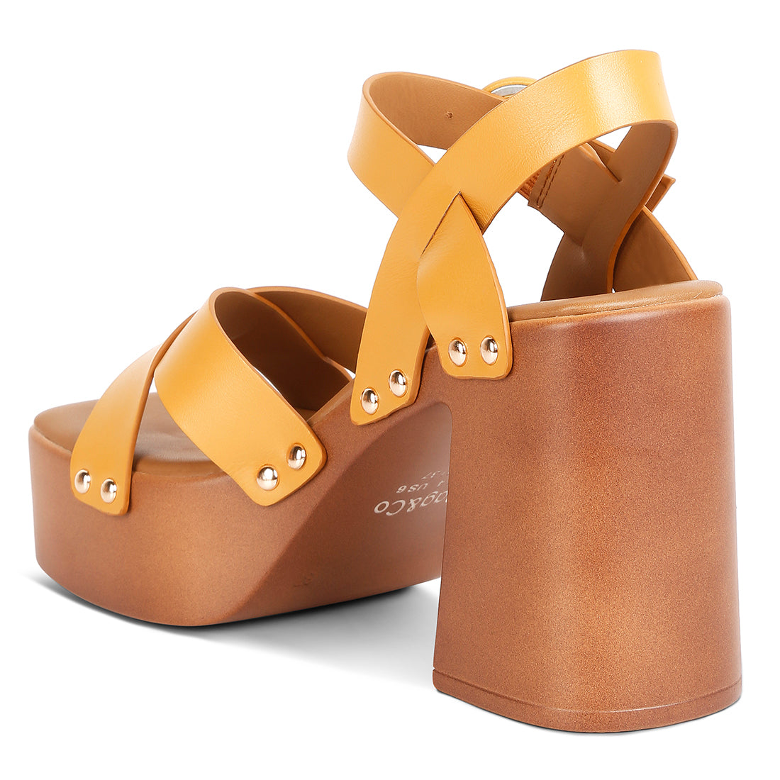 cross strap embellished heels#color_tan