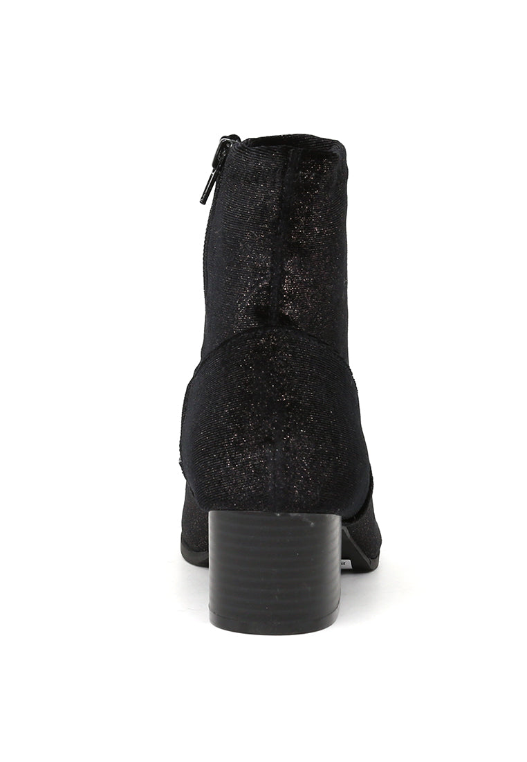 Black Sparkling Glitter Boots - Black