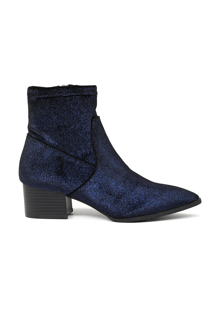 Blue Sparkling Glitter Boots - Blue
