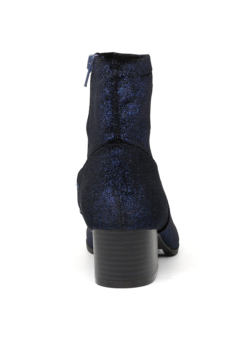 Blue Sparkling Glitter Boots - Blue