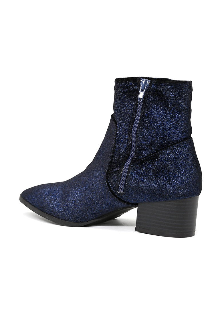 Blue Sparkling Glitter Boots - Blue