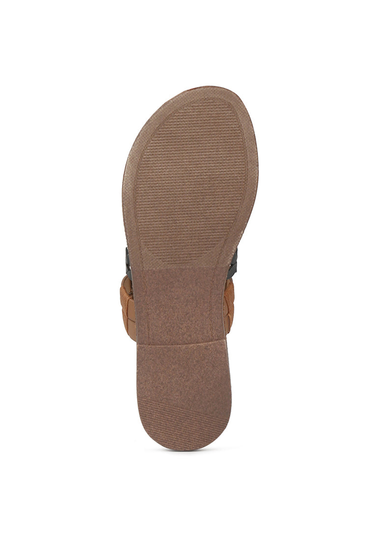 Black Sasha Strap Flats - Black