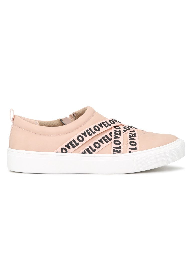 Nude Wrap Slip-On Sneakers - Nude