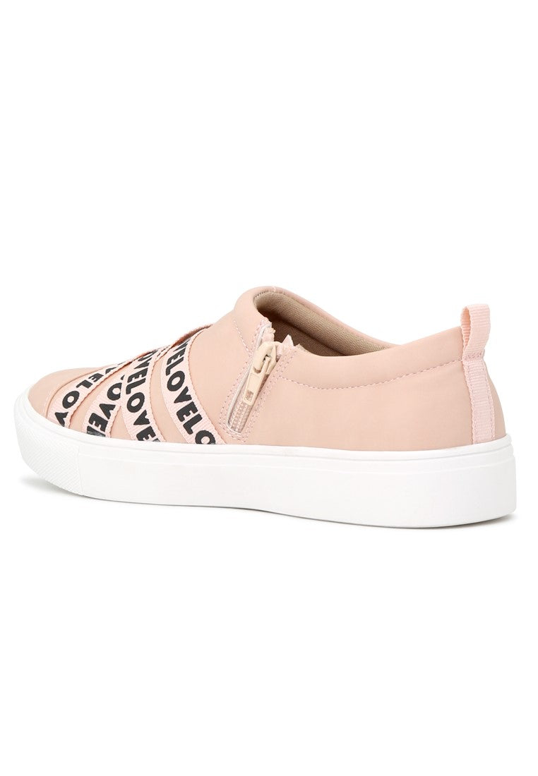 Nude Wrap Slip-On Sneakers - Nude