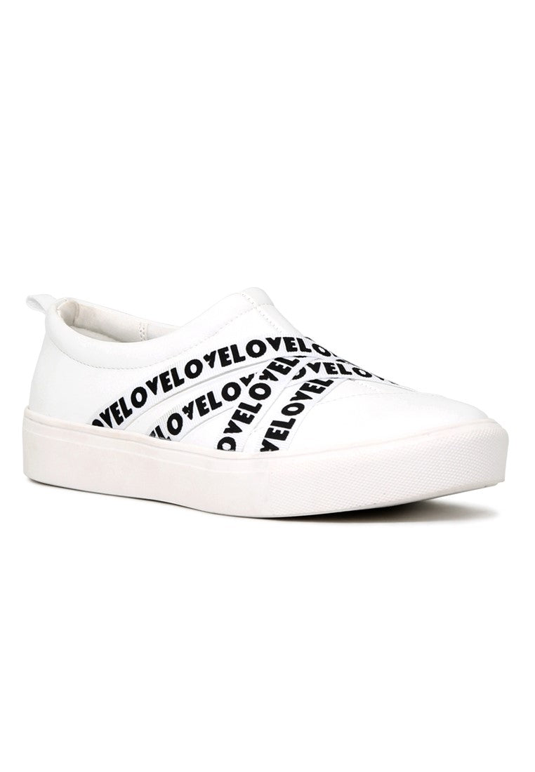 White Wrap Slip-On Sneakers - White