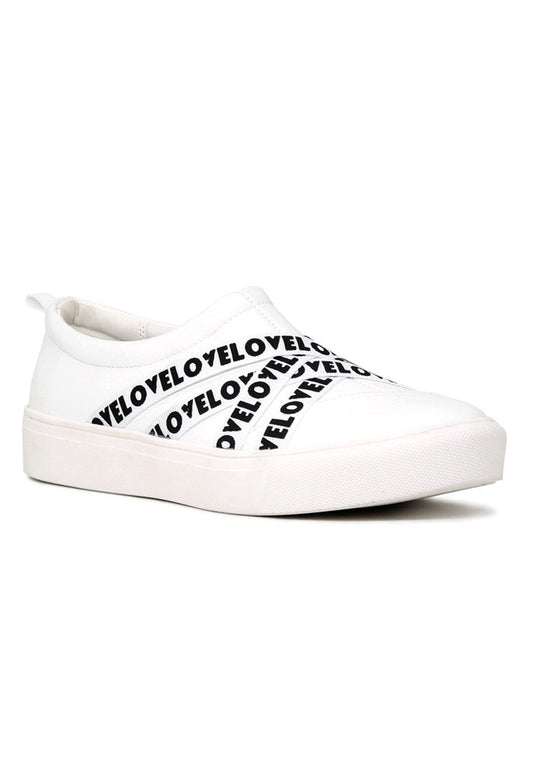 White Wrap Slip-On Sneakers - White
