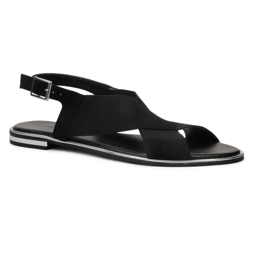 Black Strap Flat Sandal