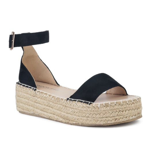 Black Espadrilles with braided Platform - Black