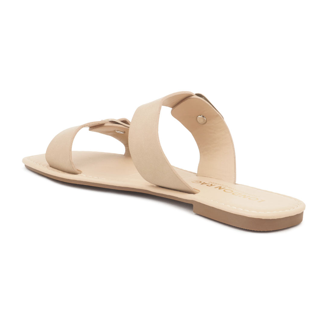 Nude Slip-On with two straps - Nude