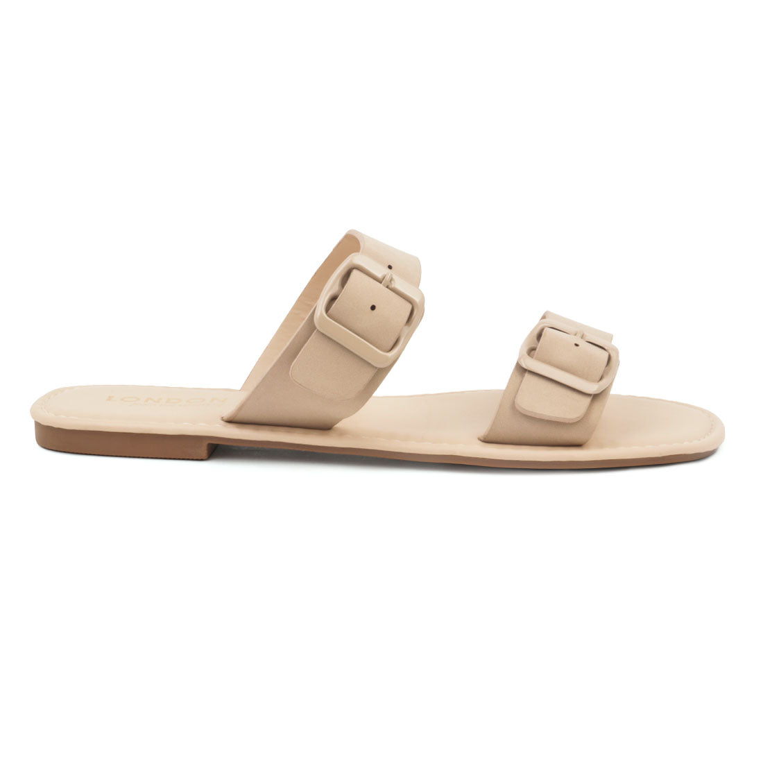 Nude Slip-On with two straps - Nude
