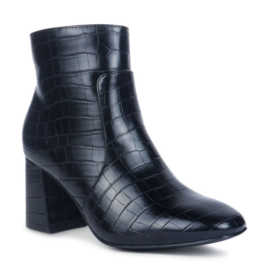 Black Block Heel Boot - Black