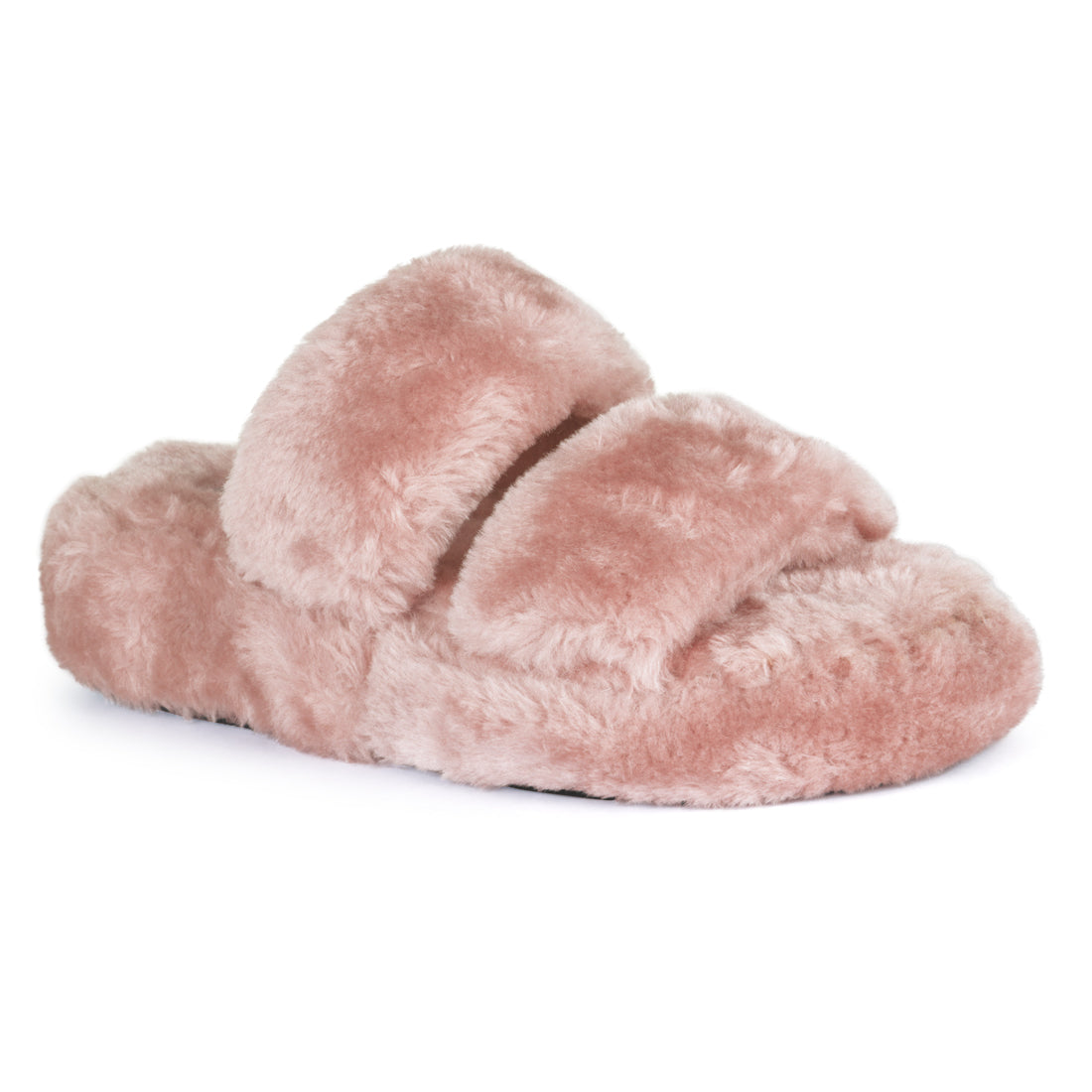 Burrow-In Indoor Fur Flats in Blush - Blush