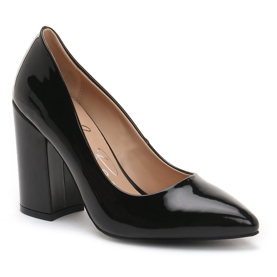 Block Heel Formal Pumps In Black