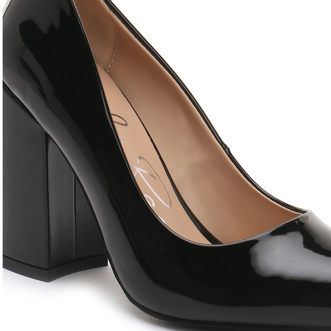 Block Heel Formal Pumps In Black