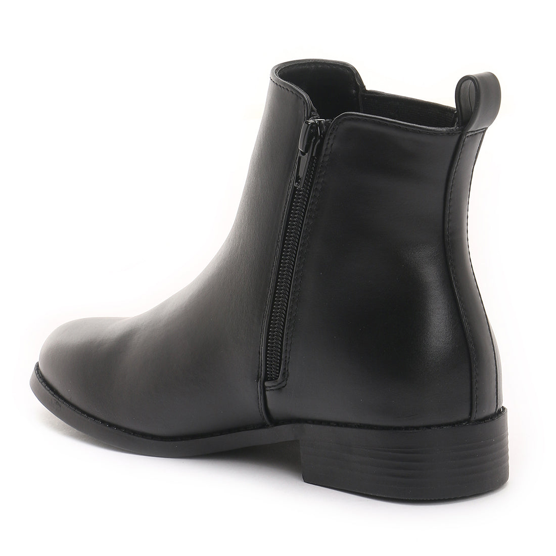 Black Almond Toe Chelsea Boots