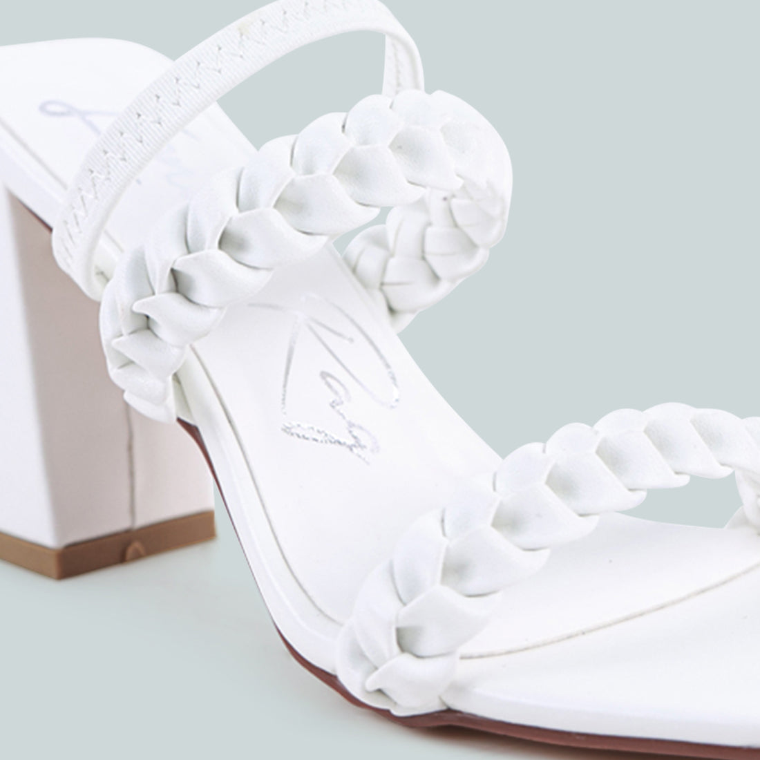 Woven Strap Casual Block Sandals