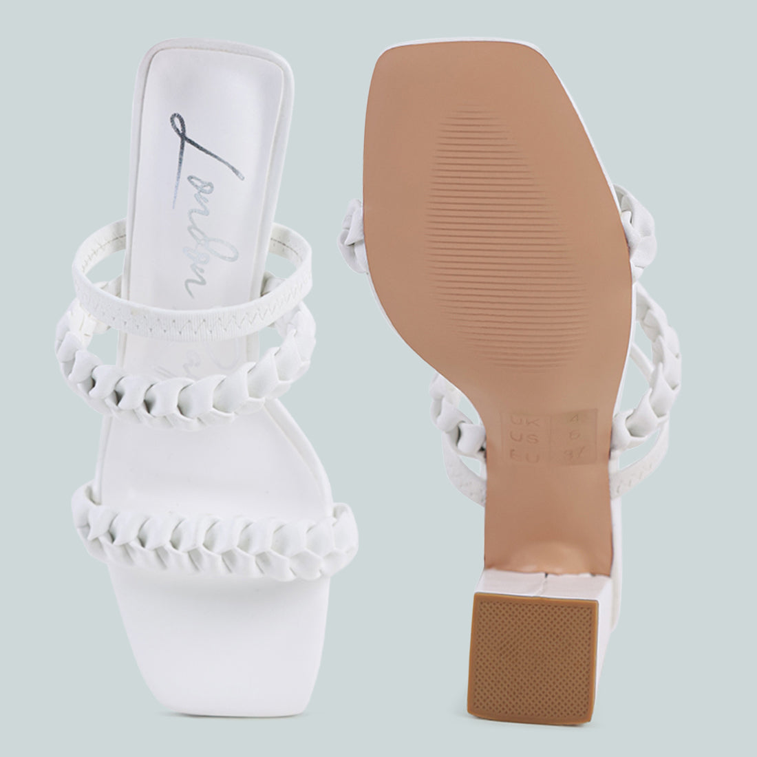 Woven Strap Casual Block Sandals