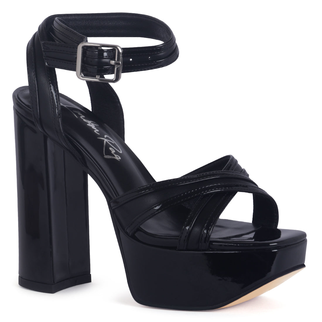 Platform Heel Sandals for Women - Black