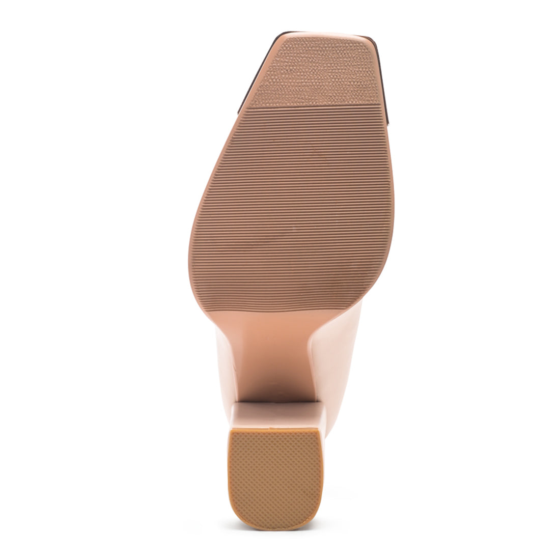 Square Toe Ankle Boot in Beige - Beige