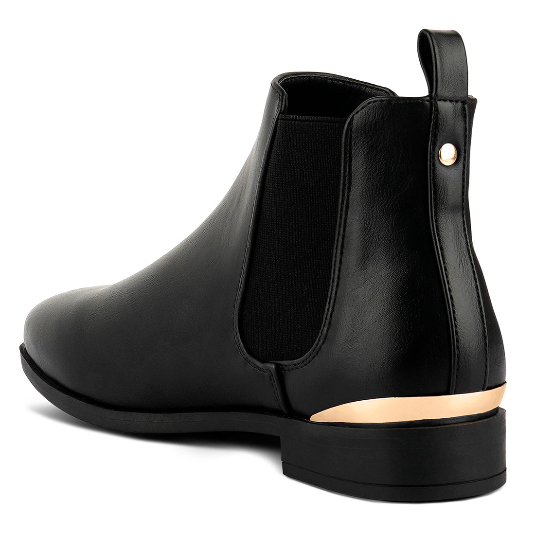 Black Metal Sling Chelsea Boot