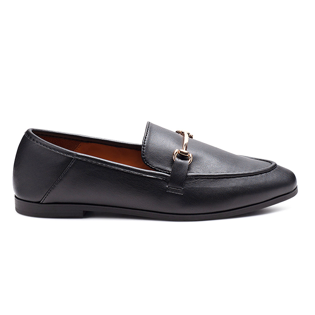 Foldable Synthetic Loafer in Black - Black