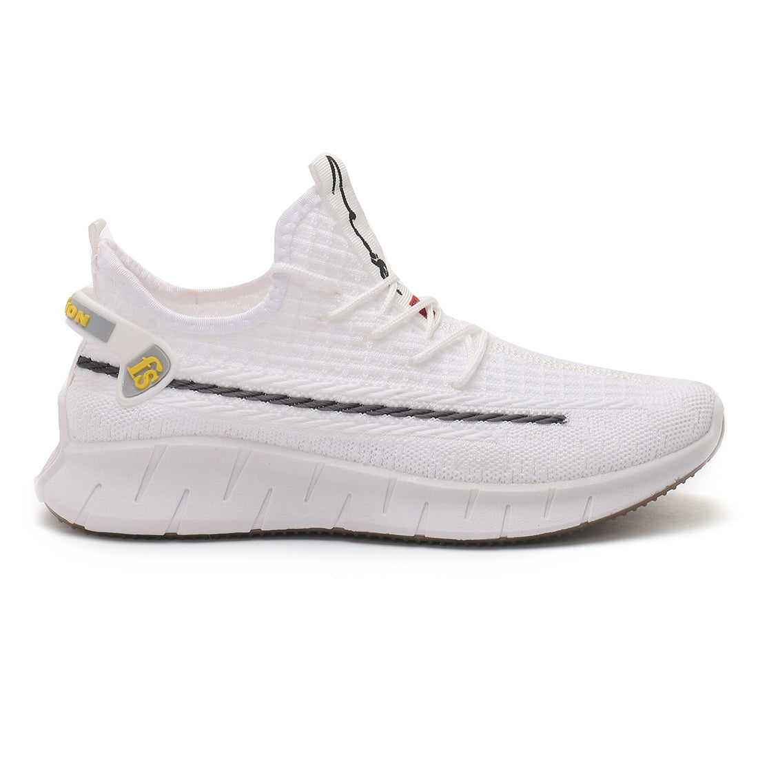 Men's White Walking Knitted Sneakers