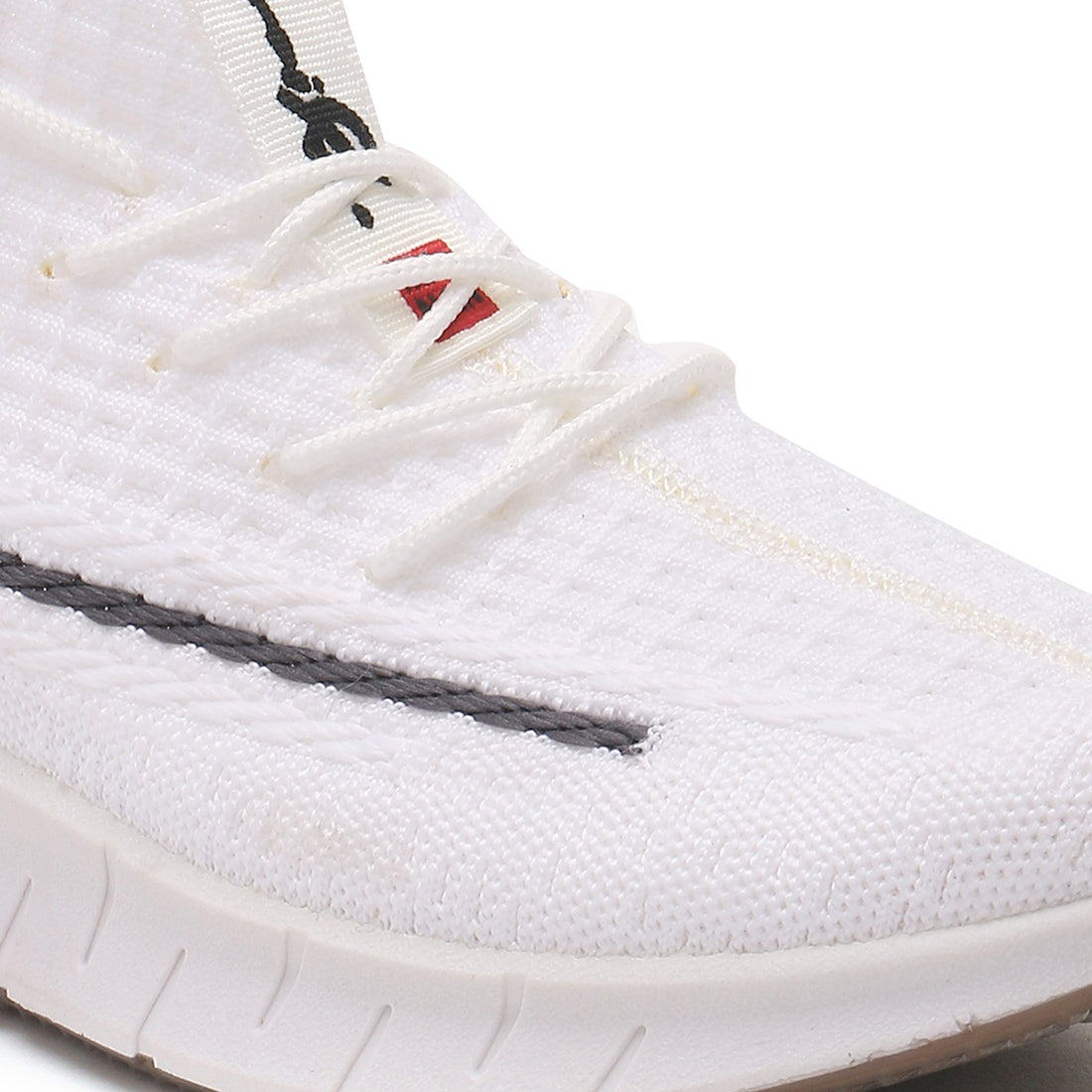 Men's White Walking Knitted Sneakers