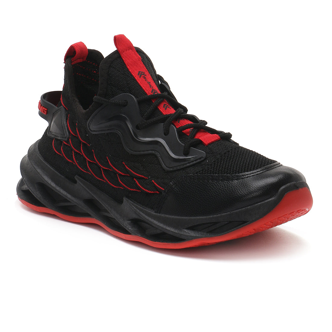 BOOSTER Fish Scale Goovy Running Trainers in Black