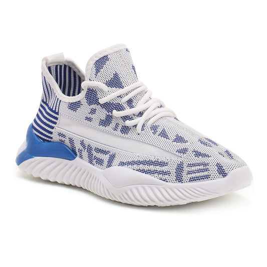 Men's Blue Knit Slip On Trainers