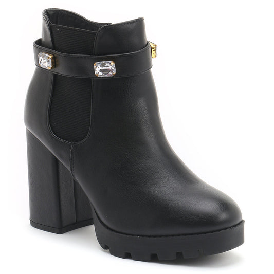 Black Ankle Strap Chelsea Boots