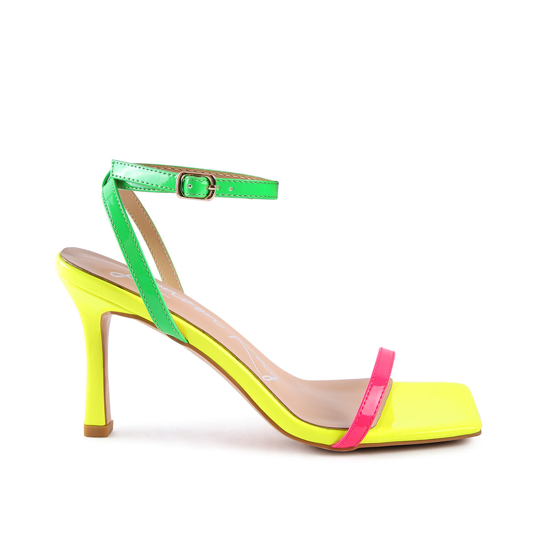 Multicolor Mid Heel Sandal