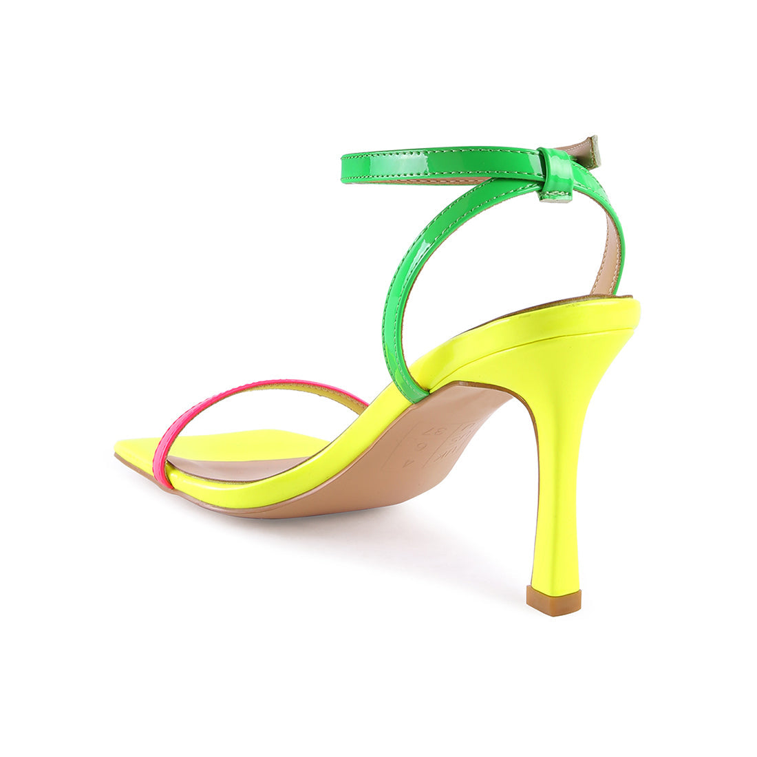 Multicolor Mid Heel Sandal