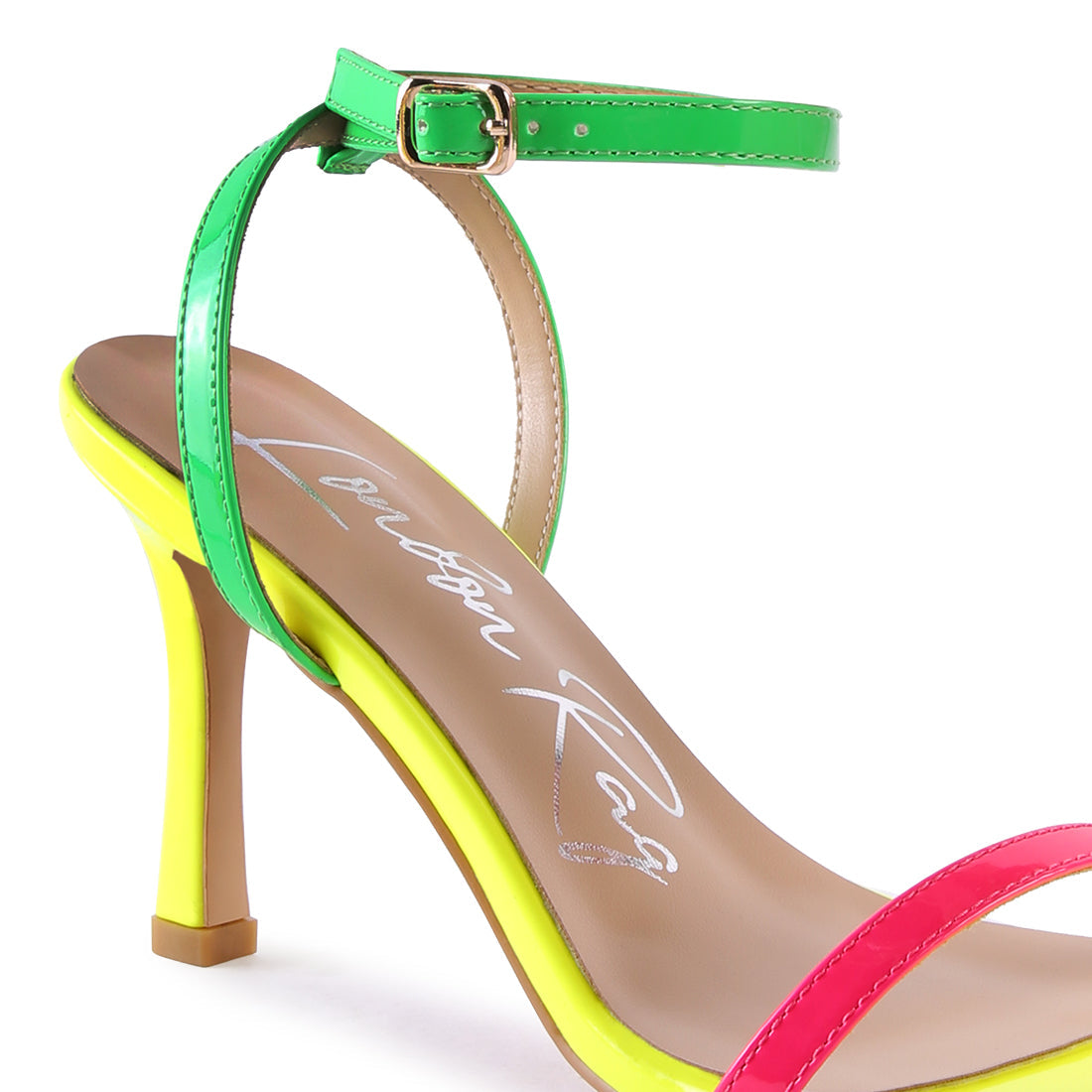 Multicolor Mid Heel Sandal