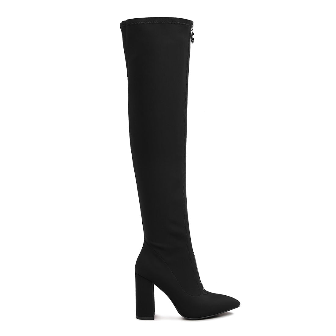 ronettes knee high stretch long boots#color_black