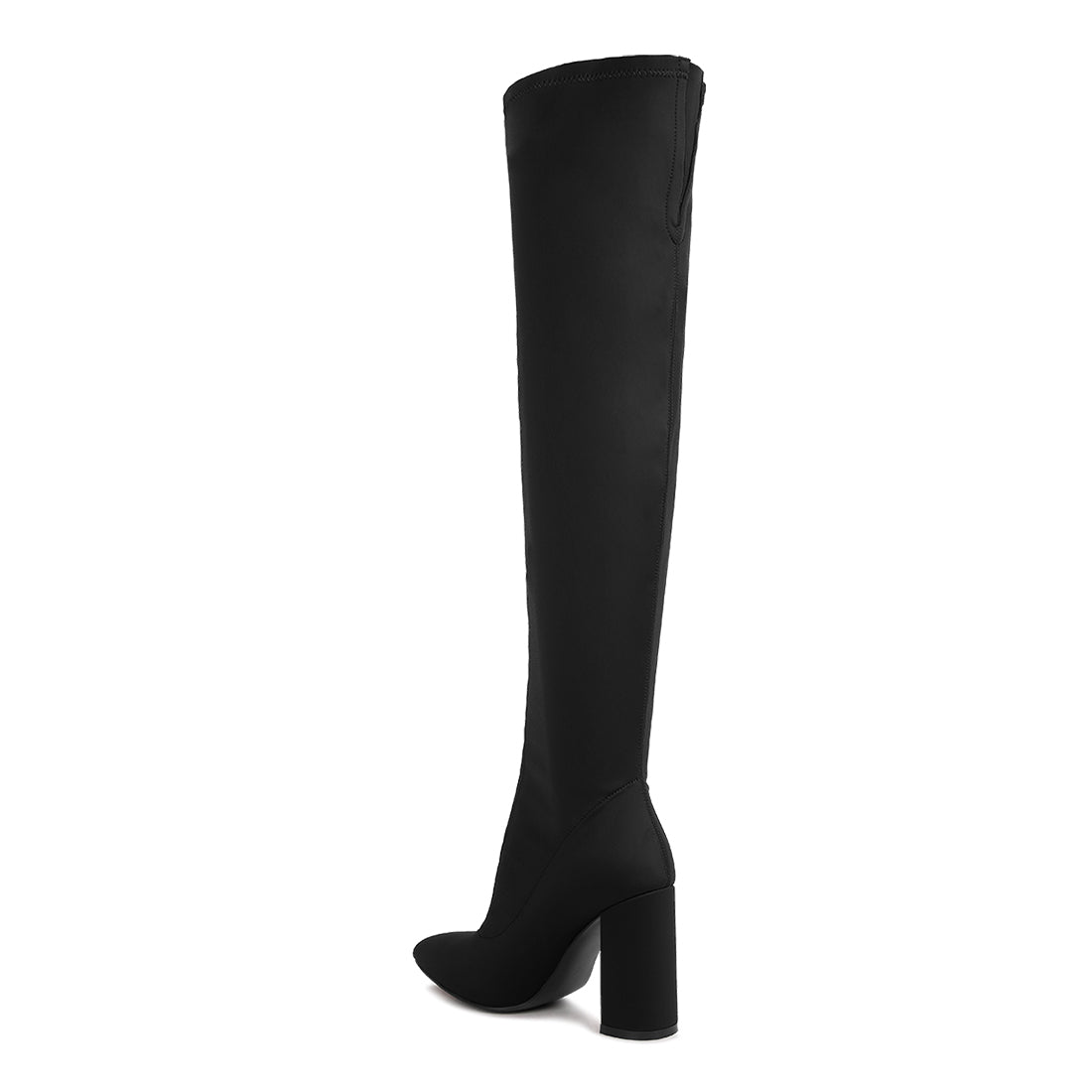 ronettes knee high stretch long boots#color_black