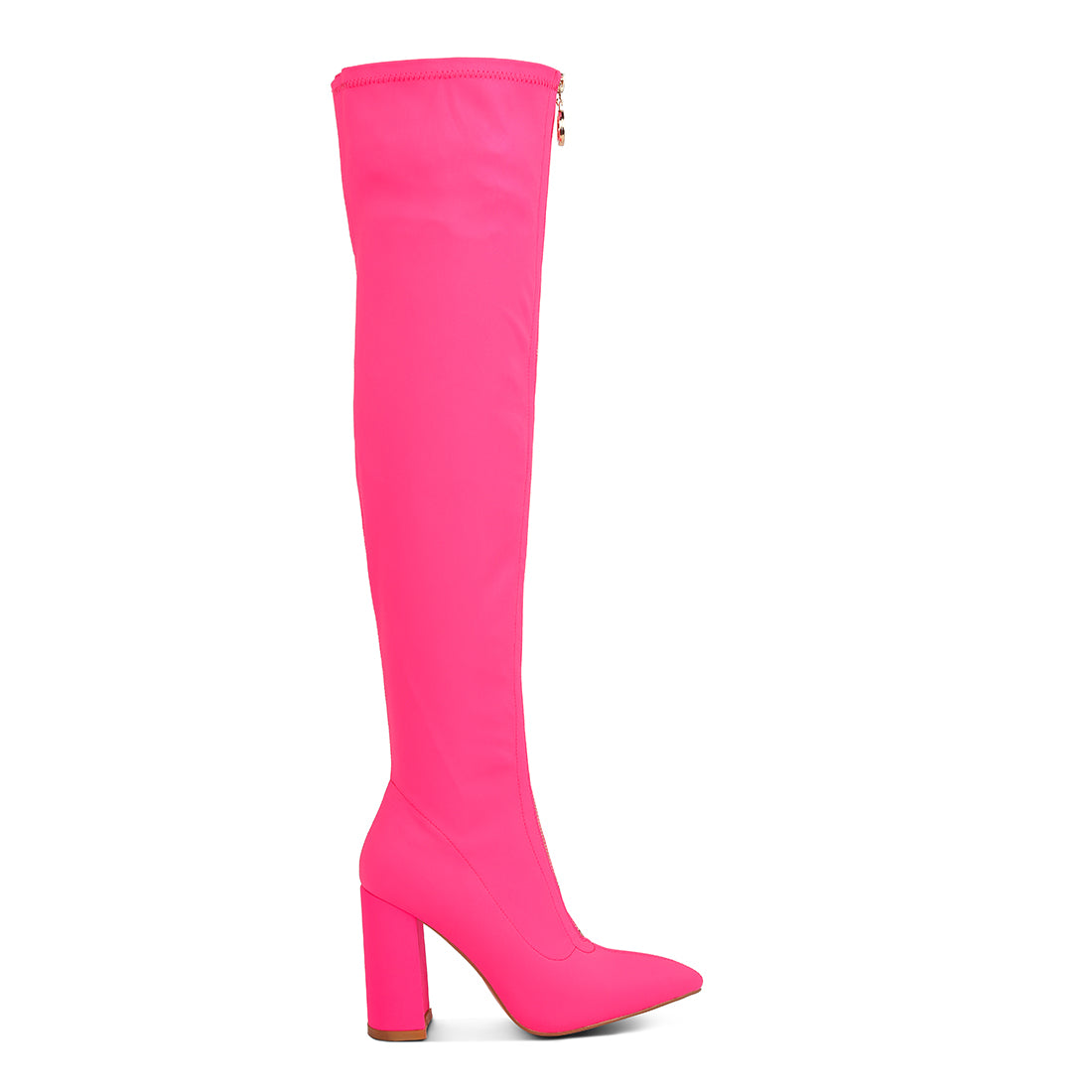 ronettes knee high stretch long boots#color_fuchsia
