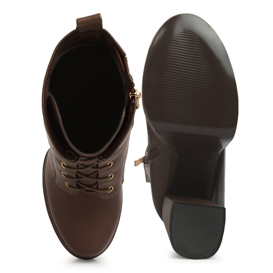 high heeled ankle boots#color_taupe