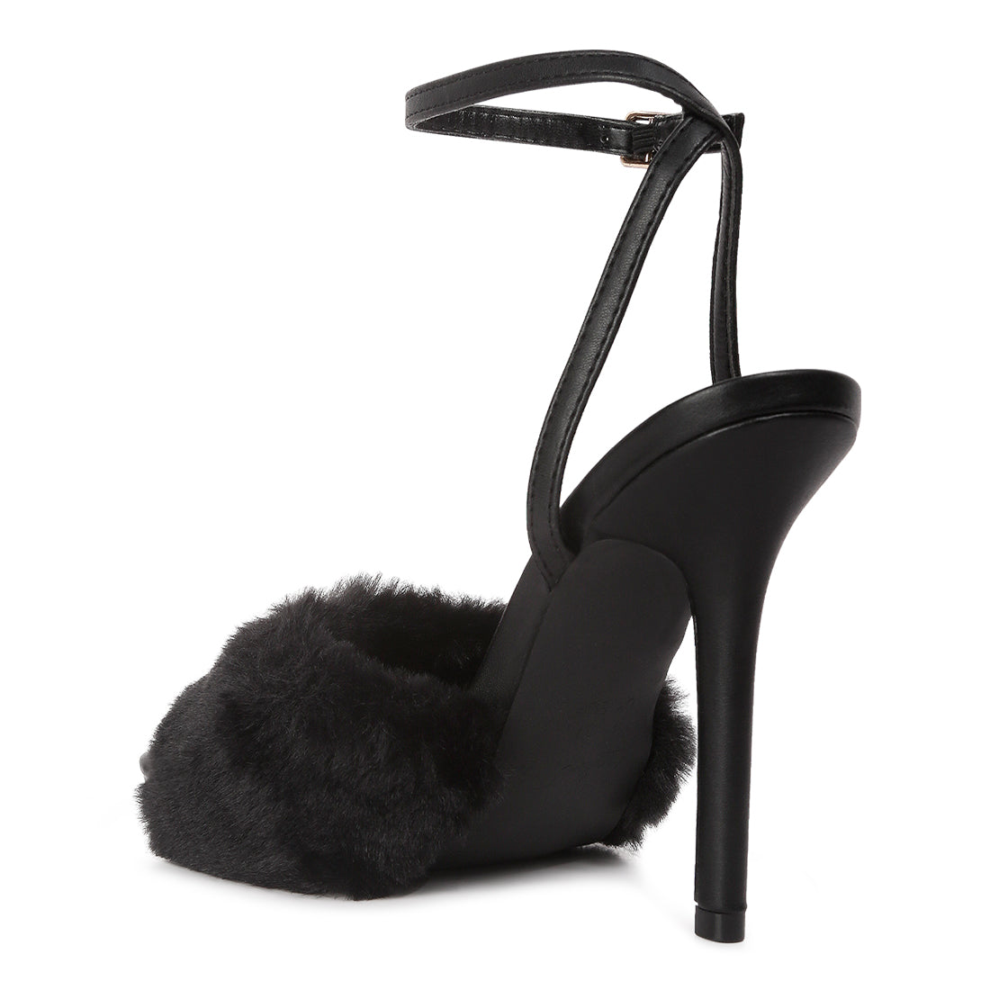 tarantino pin buckle mid heel sandals#color_black