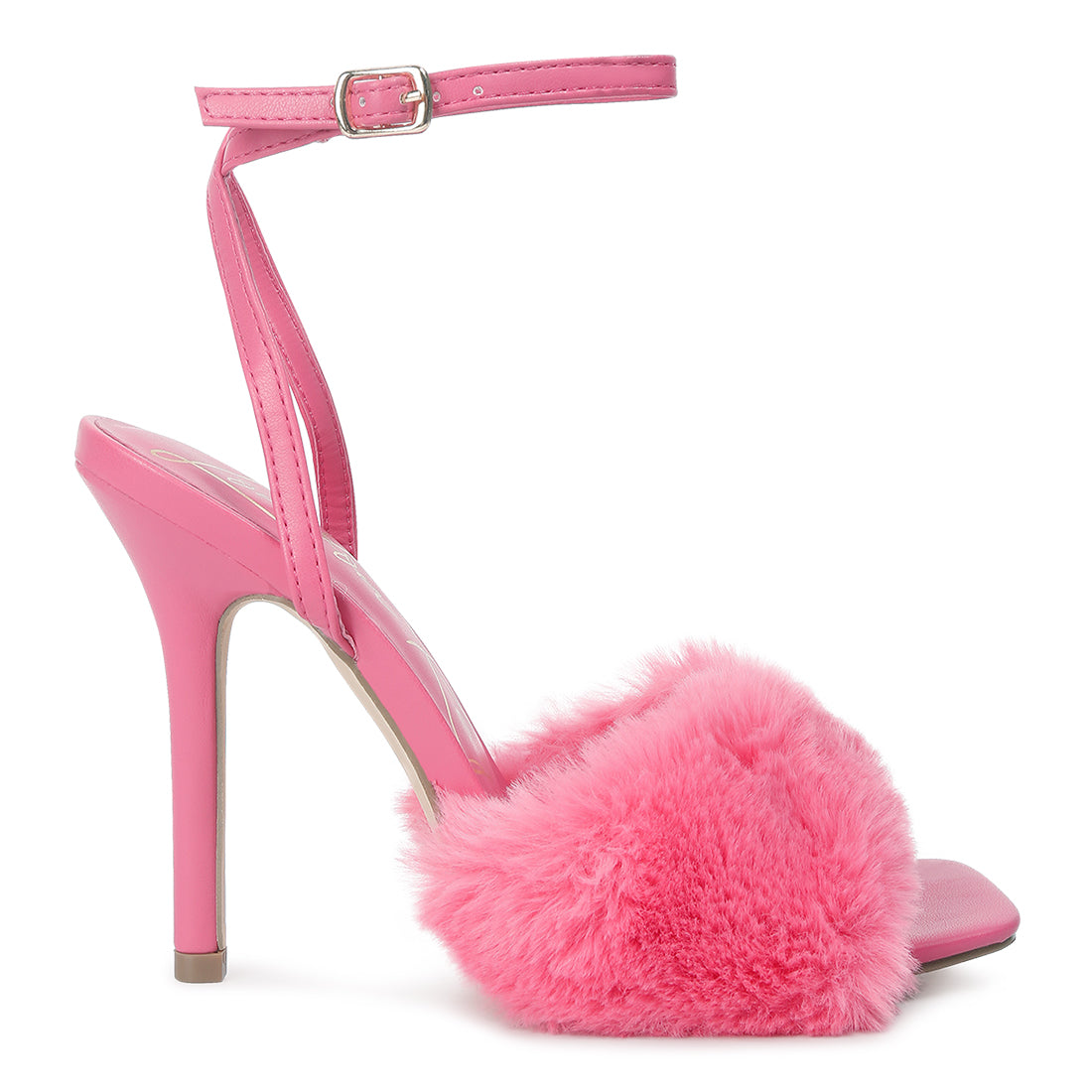 tarantino pin buckle mid heel sandals#color_pink